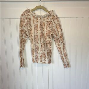 Tiger Print Long Sleeve Top